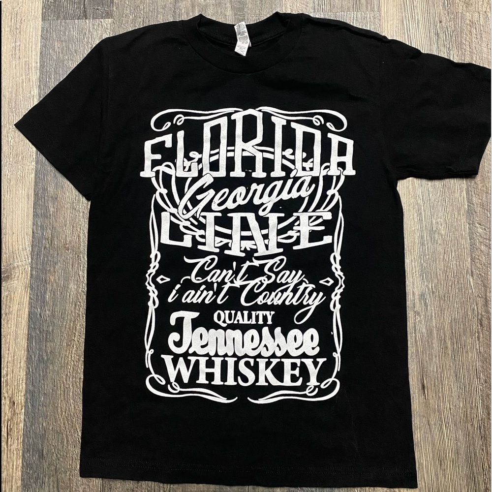 Florida Georgia Line Woman’s Concert Tee Tennessee Whiskey Sz Small